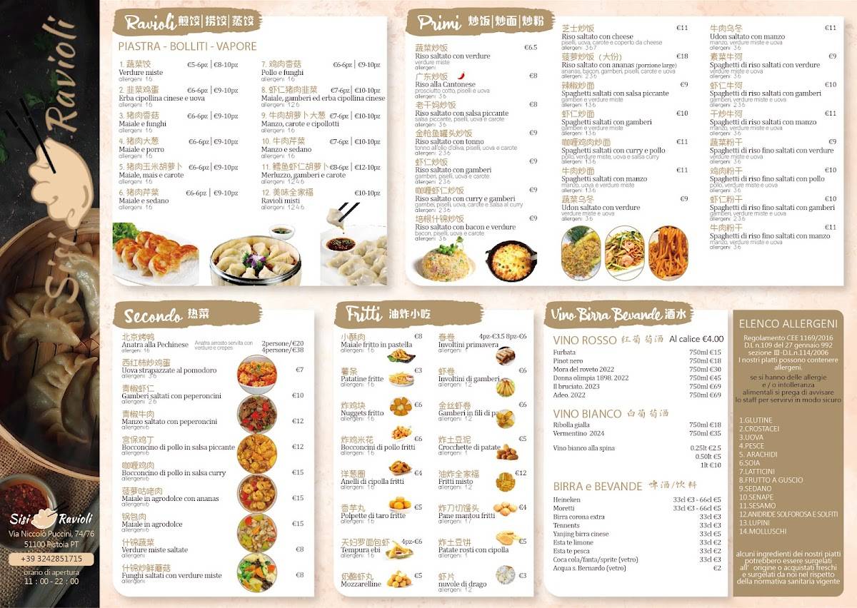 Menu di Sisi Ravioli Ristorante Bar 