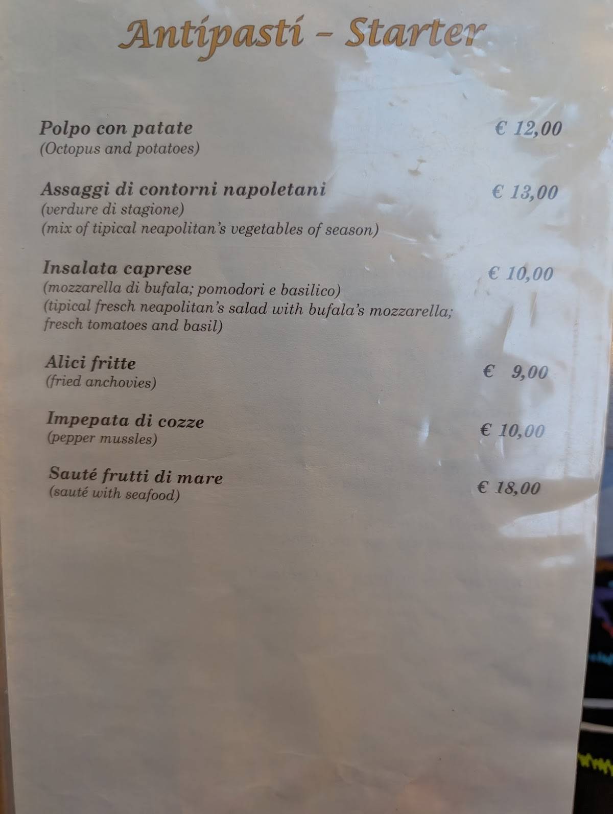 Menu di Stritt Stritt 