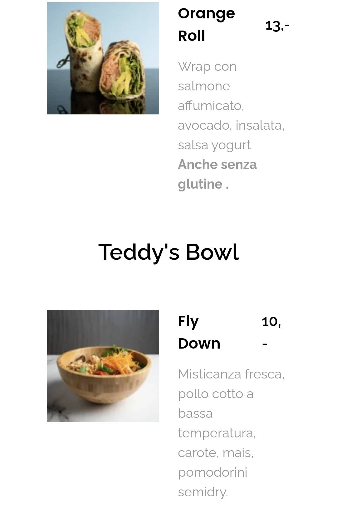 Menu di Héco Trastevere 