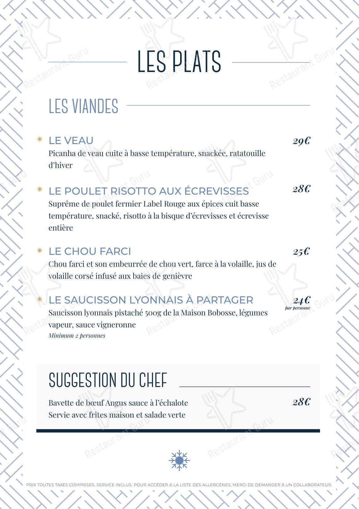 Menu pour The Ruck Hotel - Menu