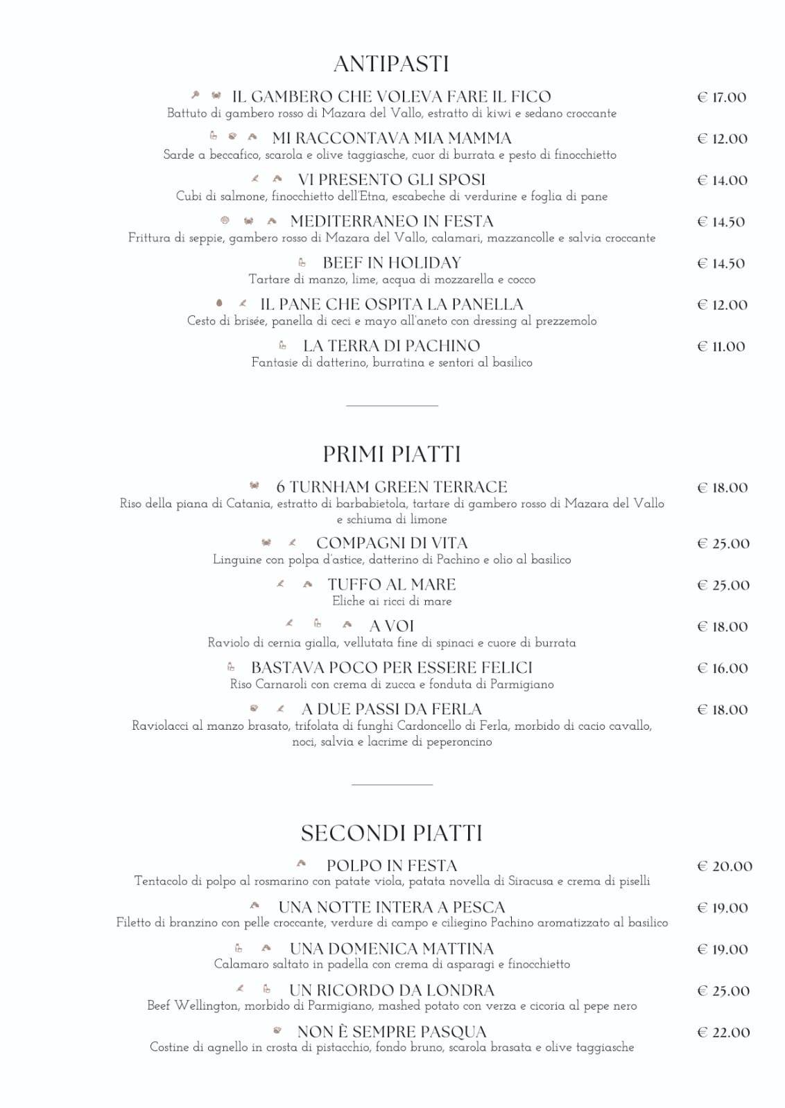 Menu di Zàgarà Ristorante 