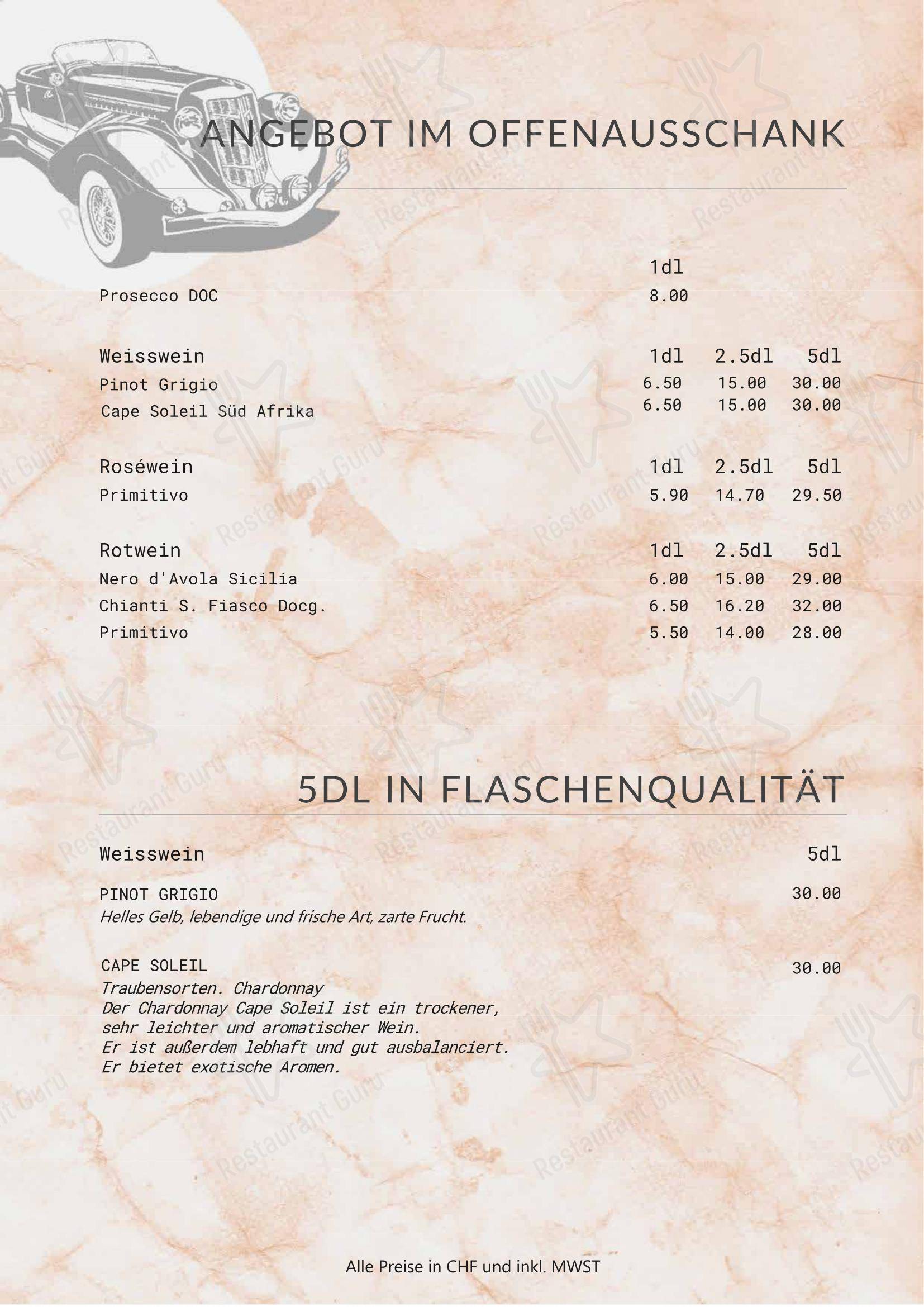 Menu per Oldtimer in Coira