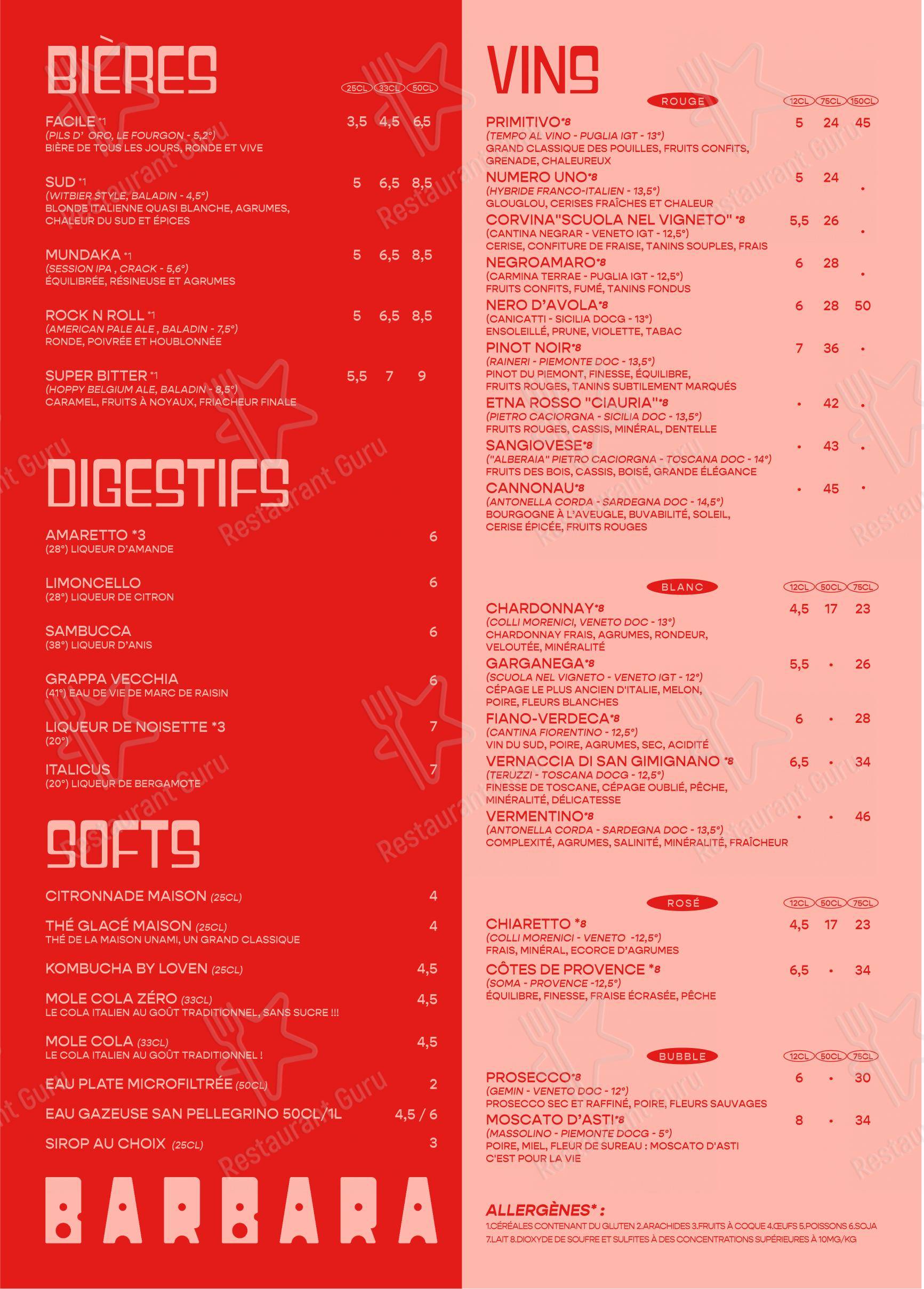 Menu pour Papà Raffaele - Takeaway Menu