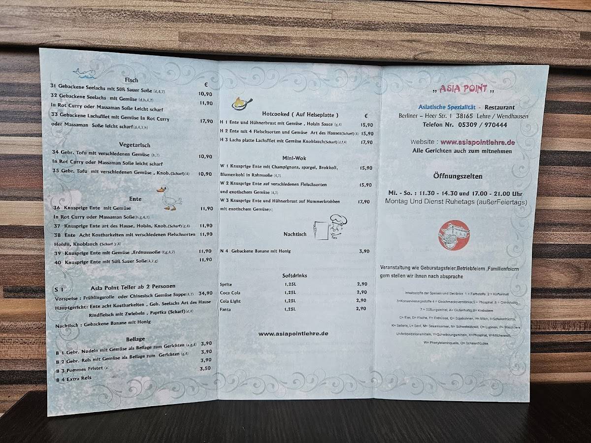 Menu de Asia-Point