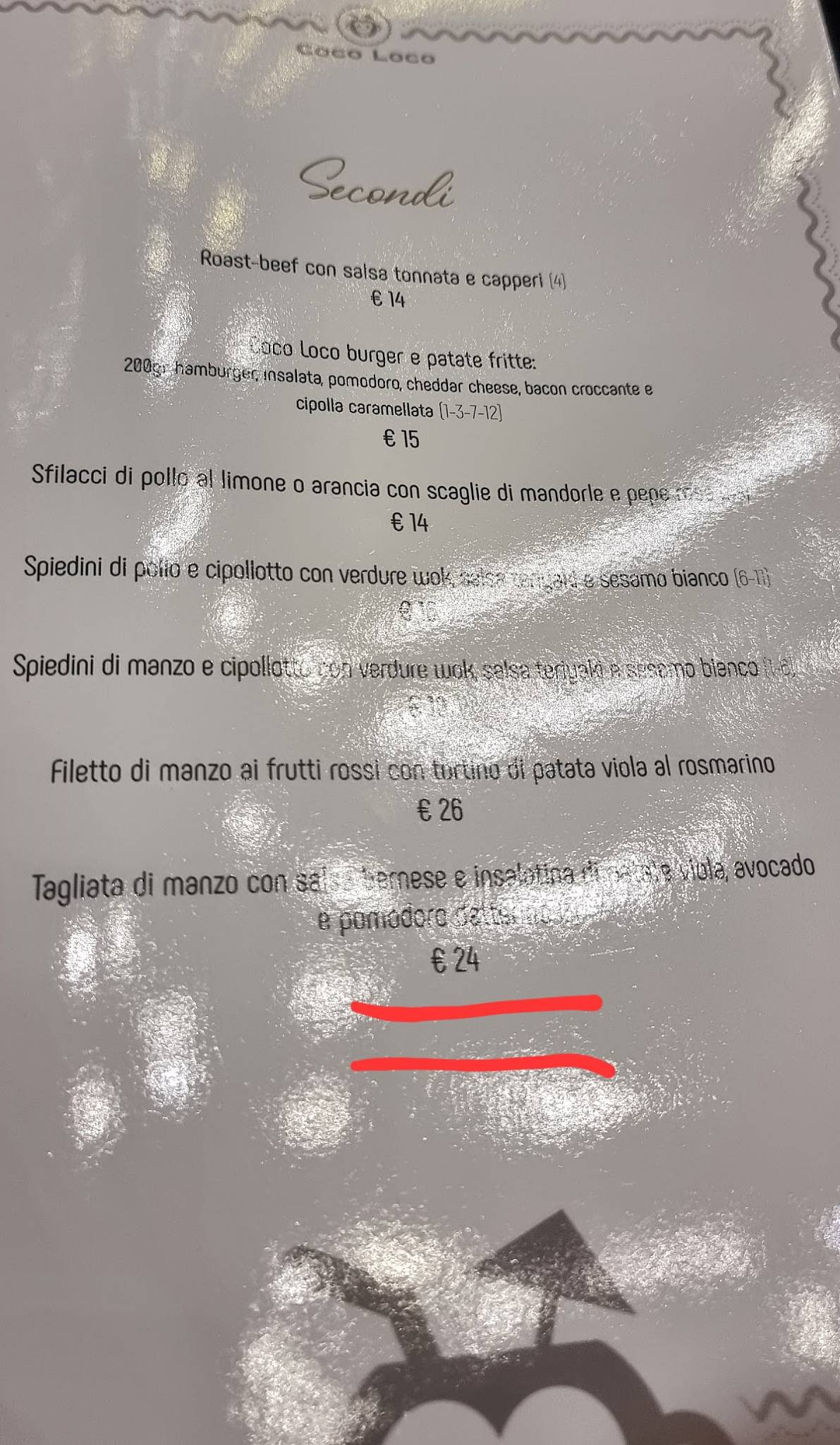 Menu di Cafè Coco Loco Roma 