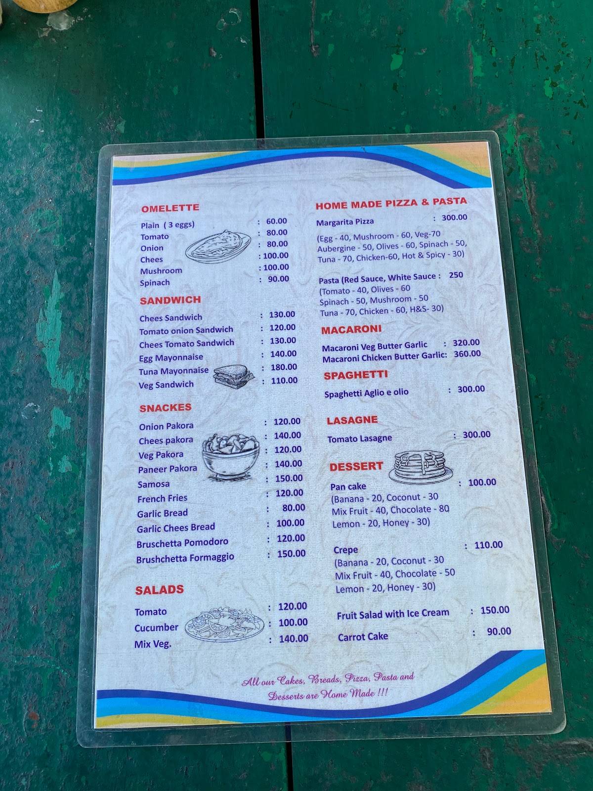 Coffee Garden - Rooftop Restaurant menu