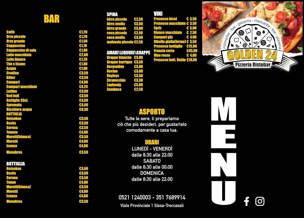 Menu de Golden24 Ristobar