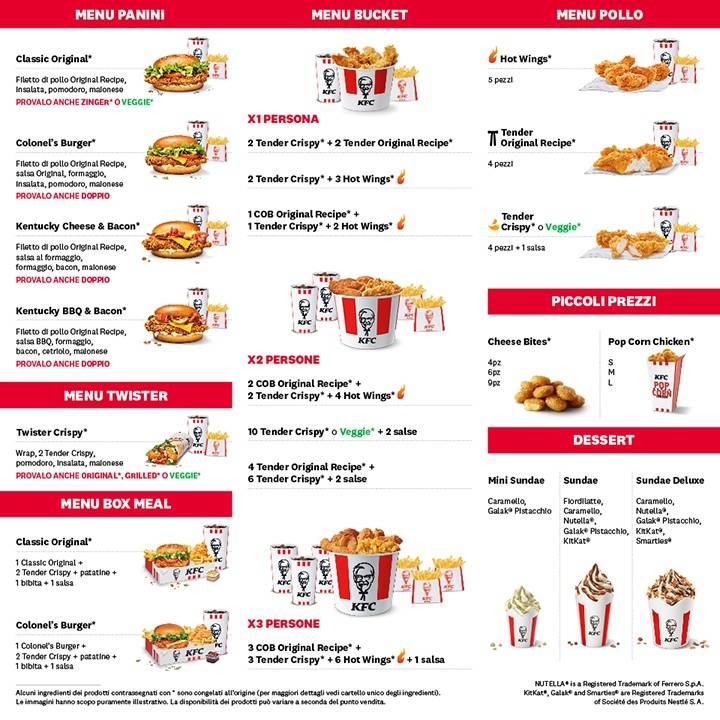 Menu di KFC 