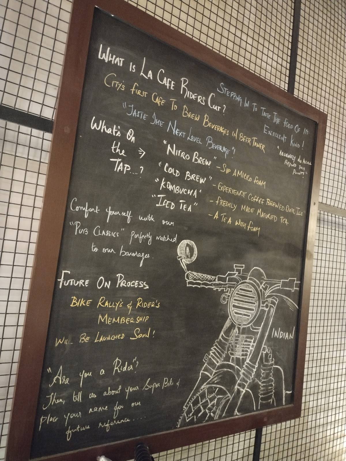 La Cafe - Riders Cult menu