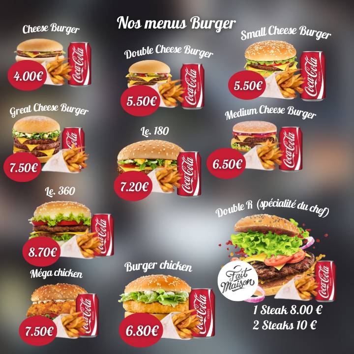 Menu de Le double R