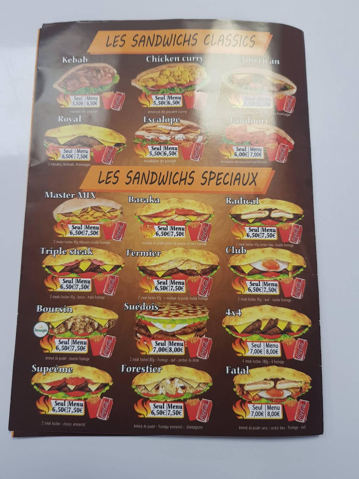 Menu de O'Chicken Rice