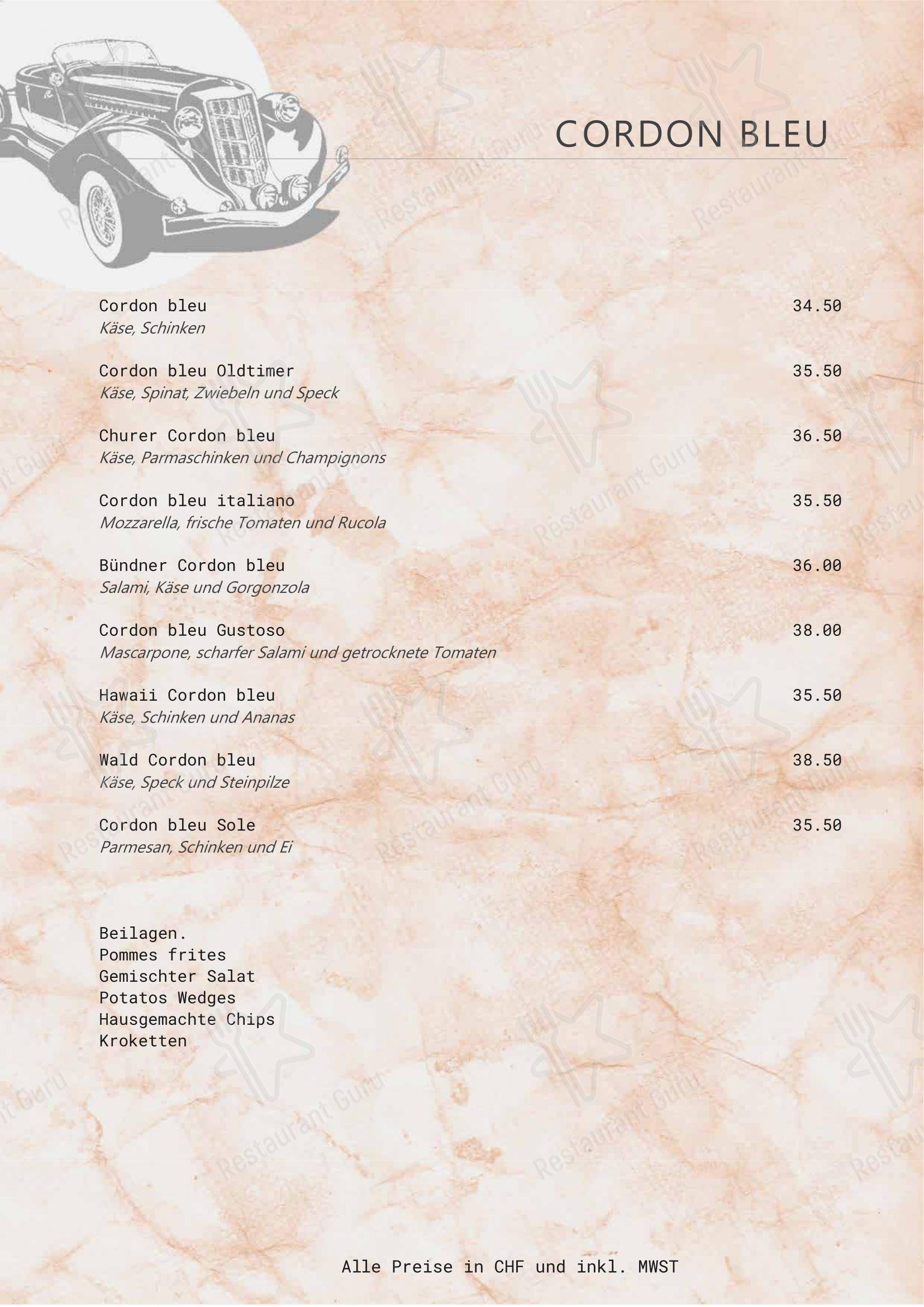 Menu per Oldtimer in Coira