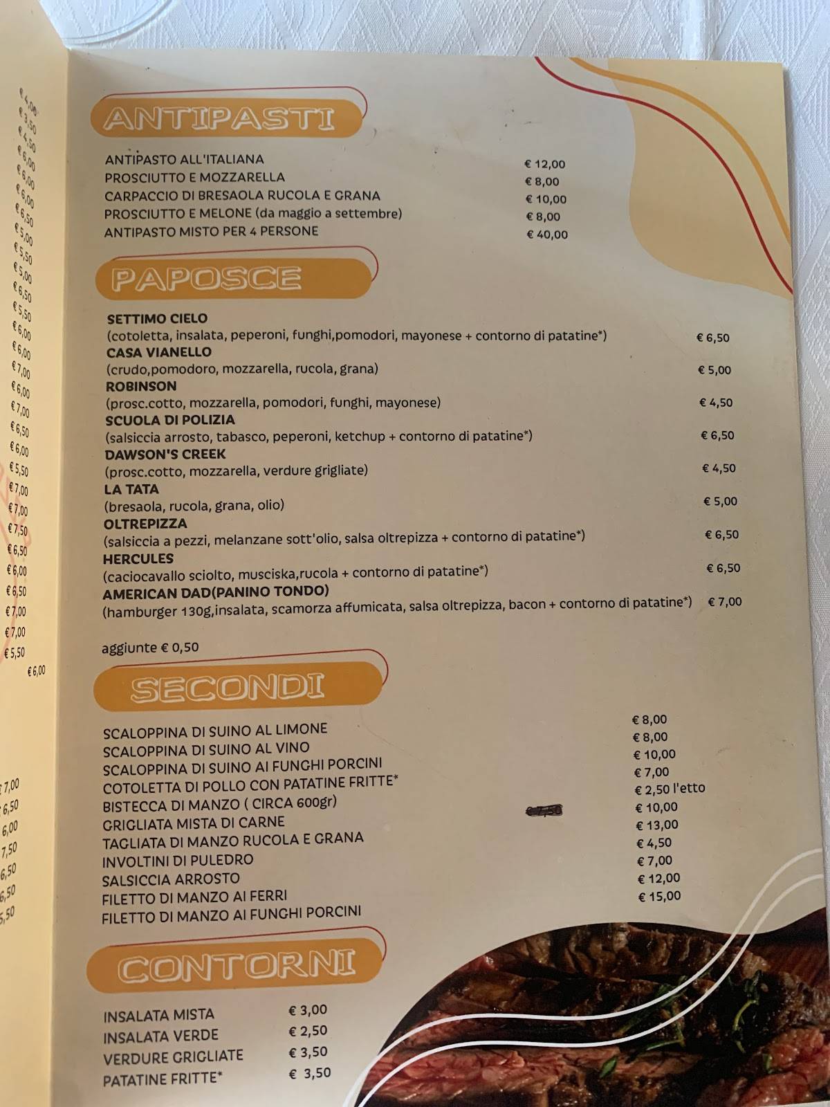 Menu di Oltrepizza 