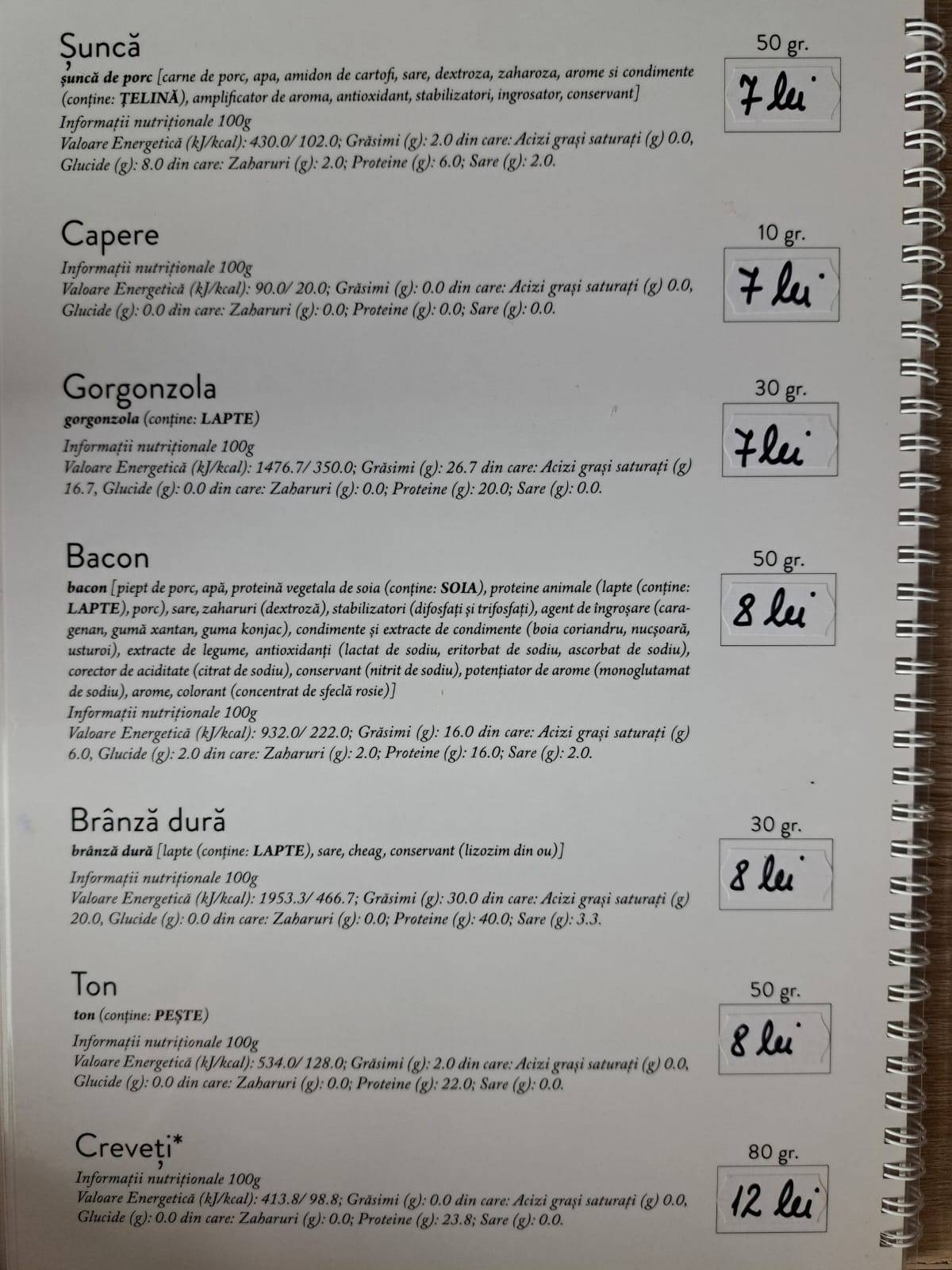 Menu de PERFECT PIZZA