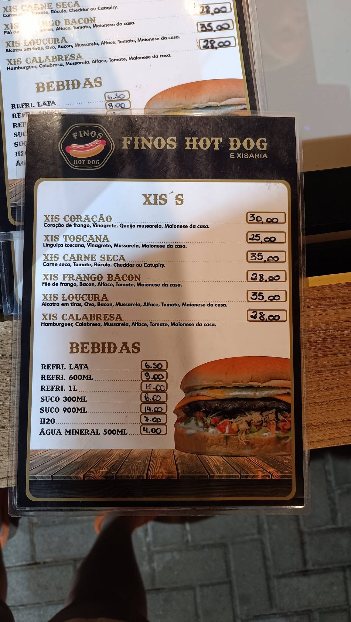 Pátio Container cardápio