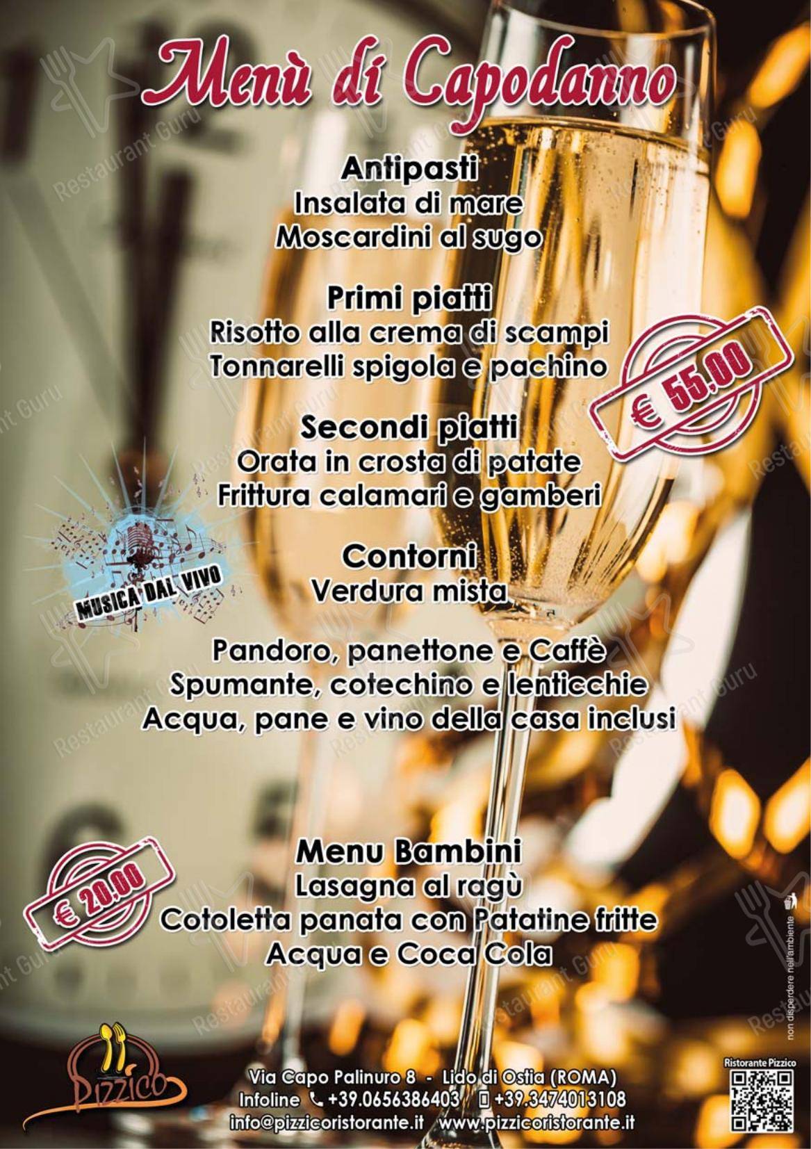 Menu di Pizzico Ristorante - Menu