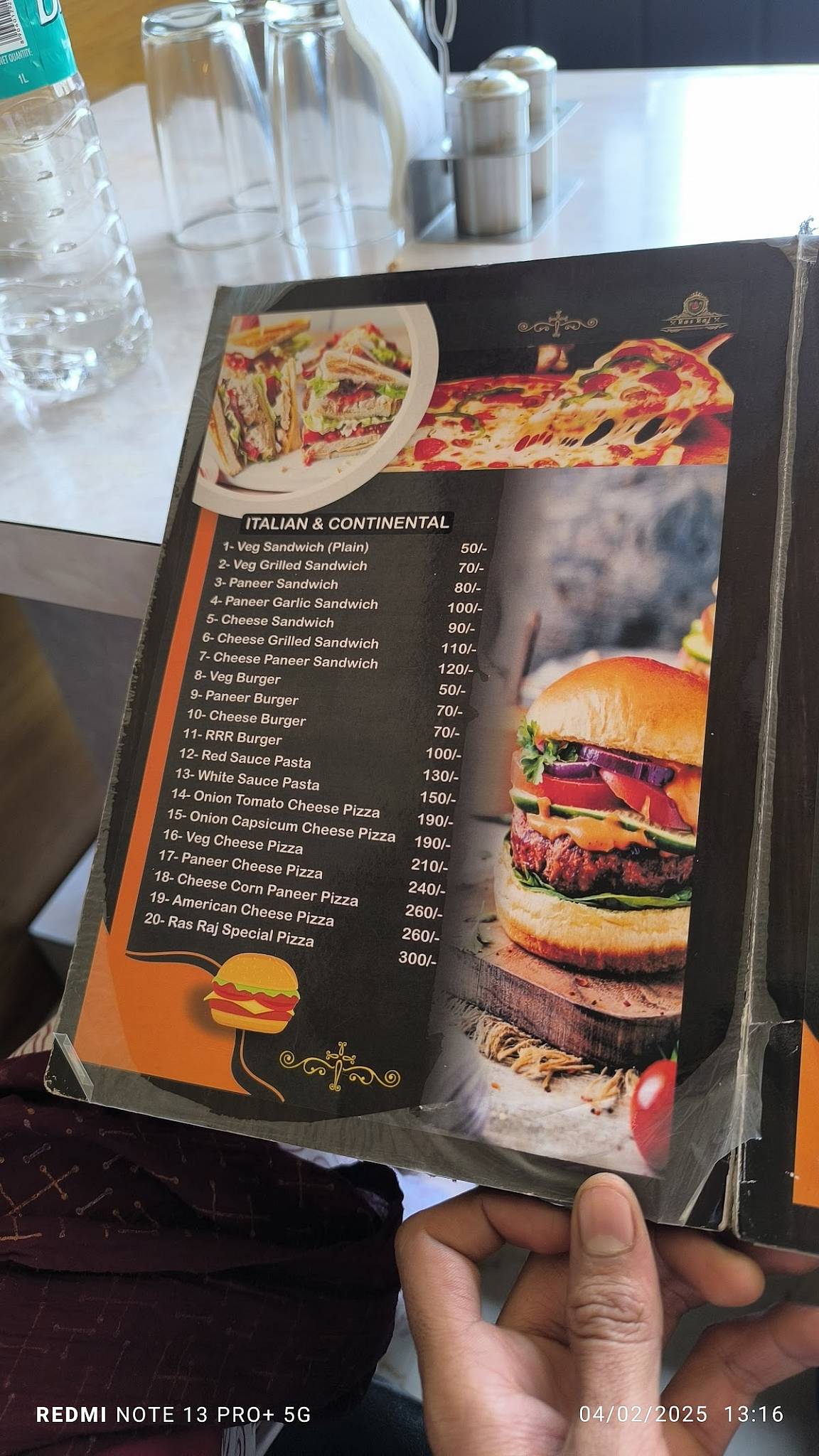 Ras Raj Restaurant menu