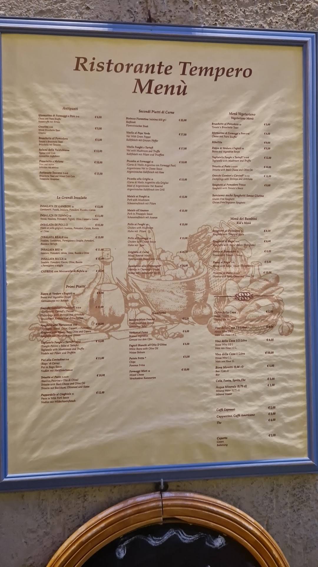 Menu di Tempero Ristorante 