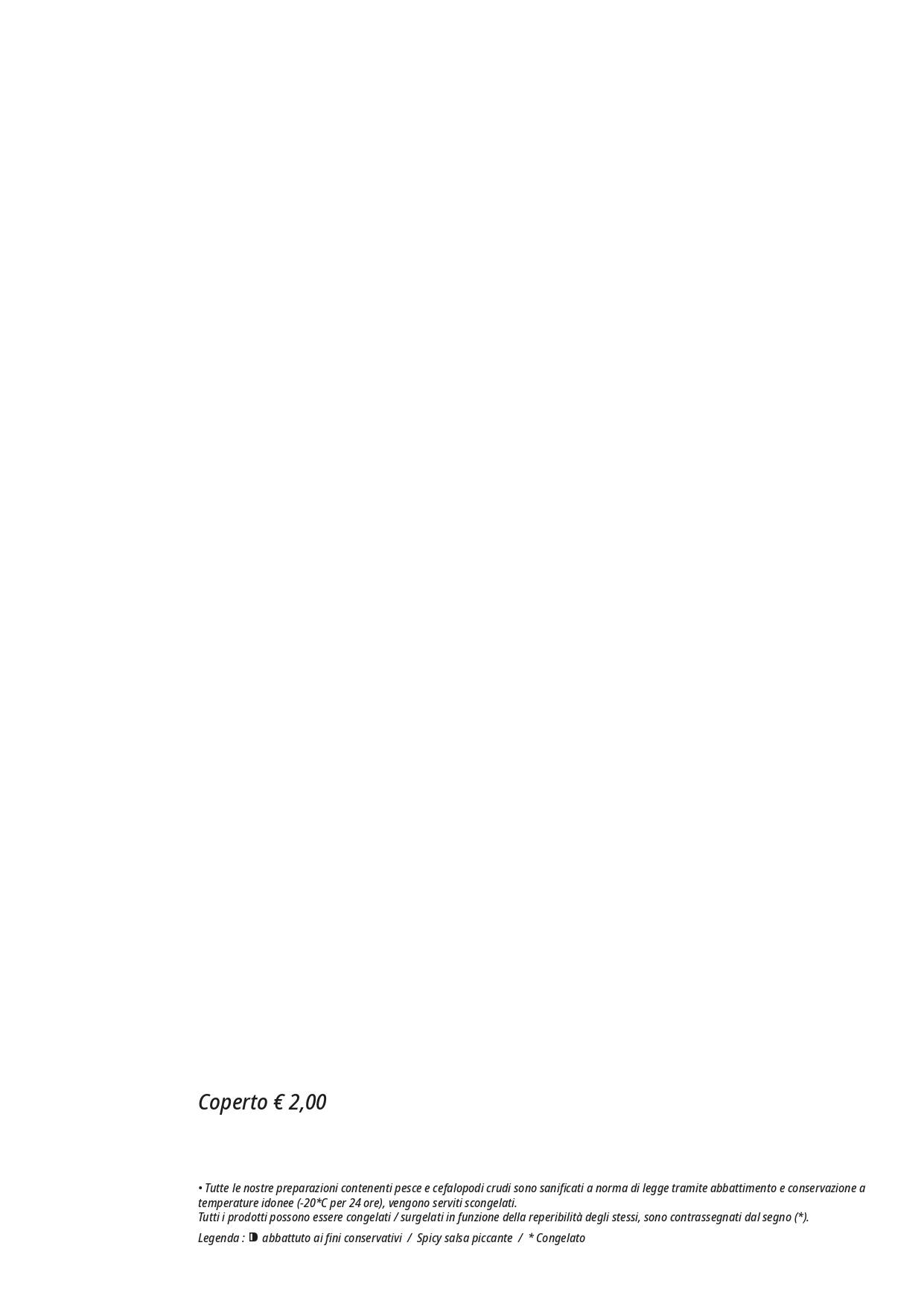 Menu di Porto Santo Sushi Ristorante 