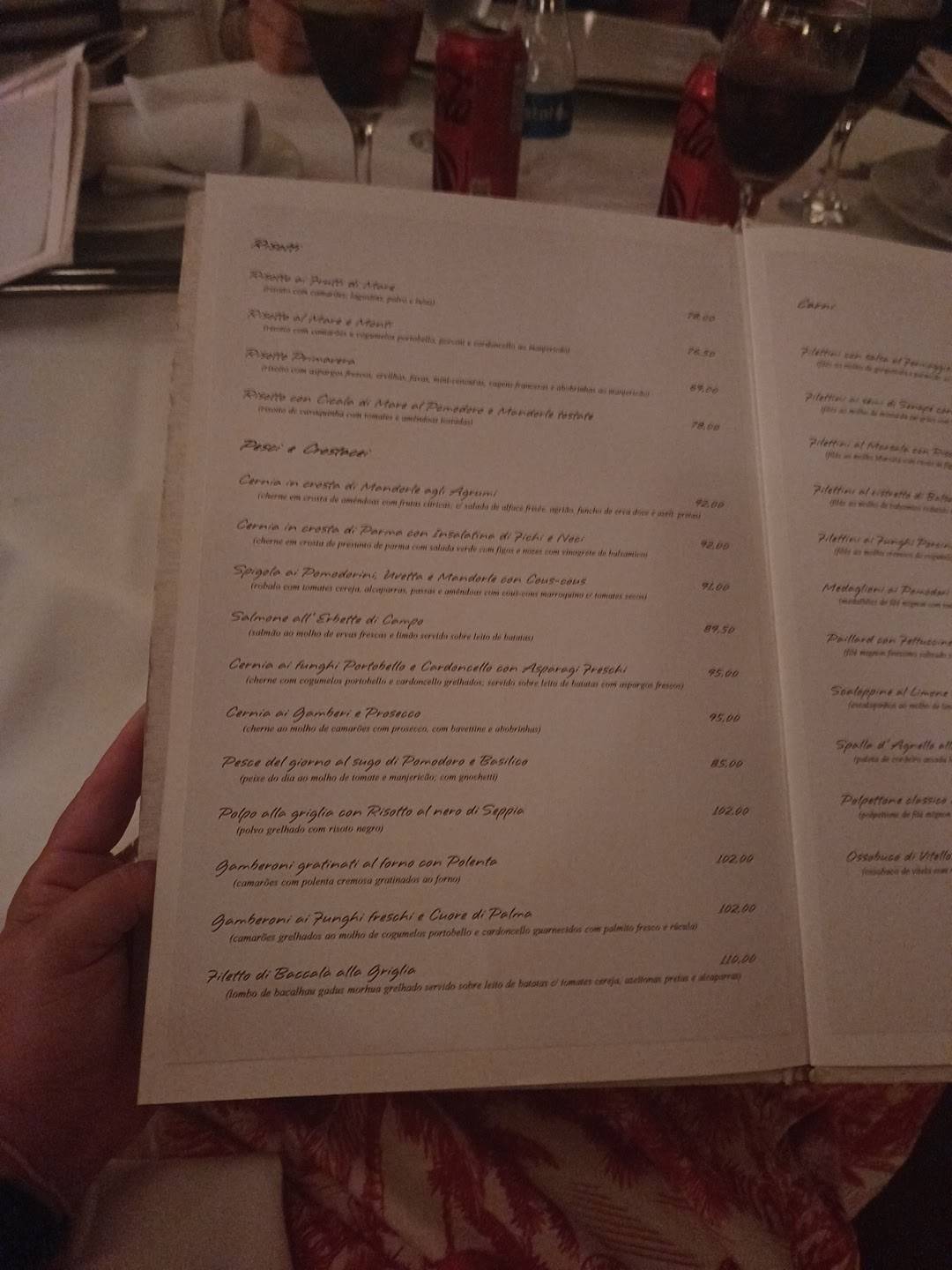 Anna Ristorante cardápio