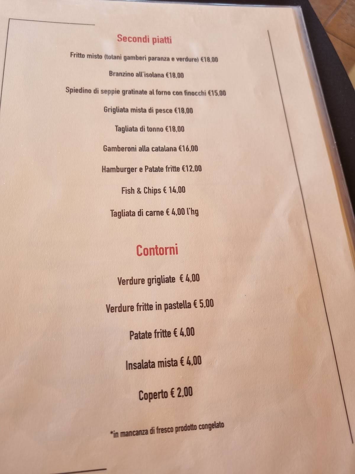 Menu di Ristorante Armanda 