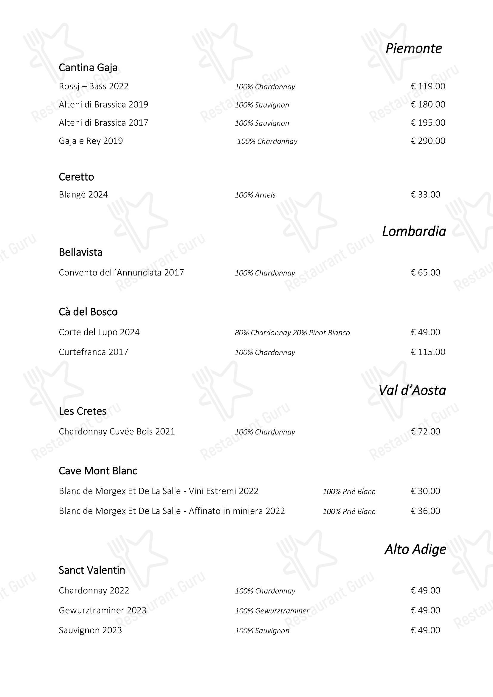 Menu di Ristorante Consolini - Menu bar