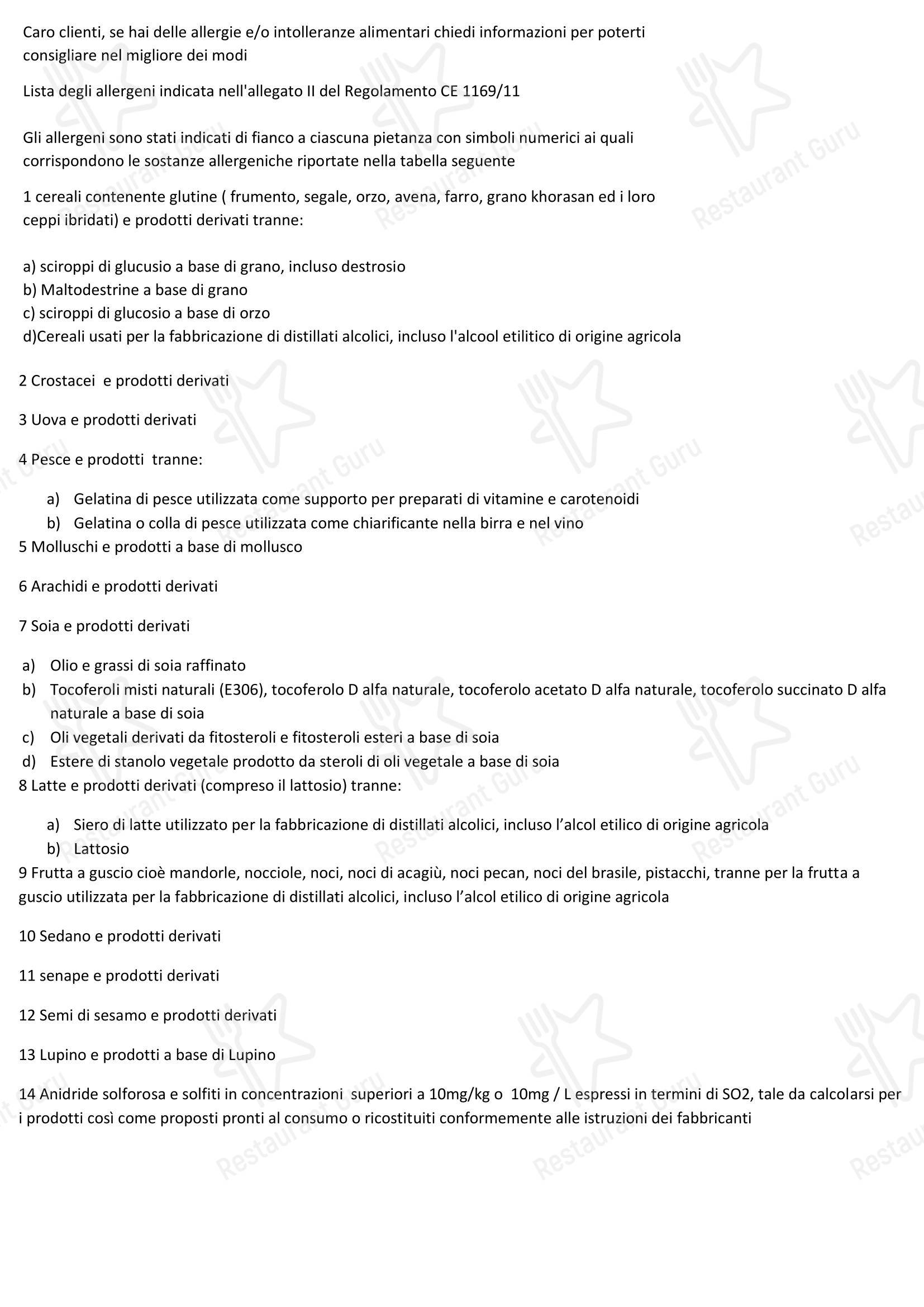 Ristorante Consolini in Roma - Menu