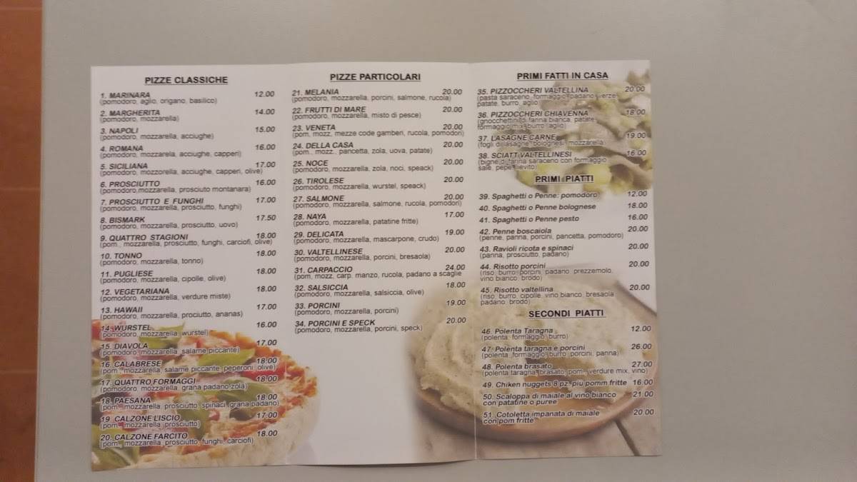 Menu di Ristorante Lugano Caffè 