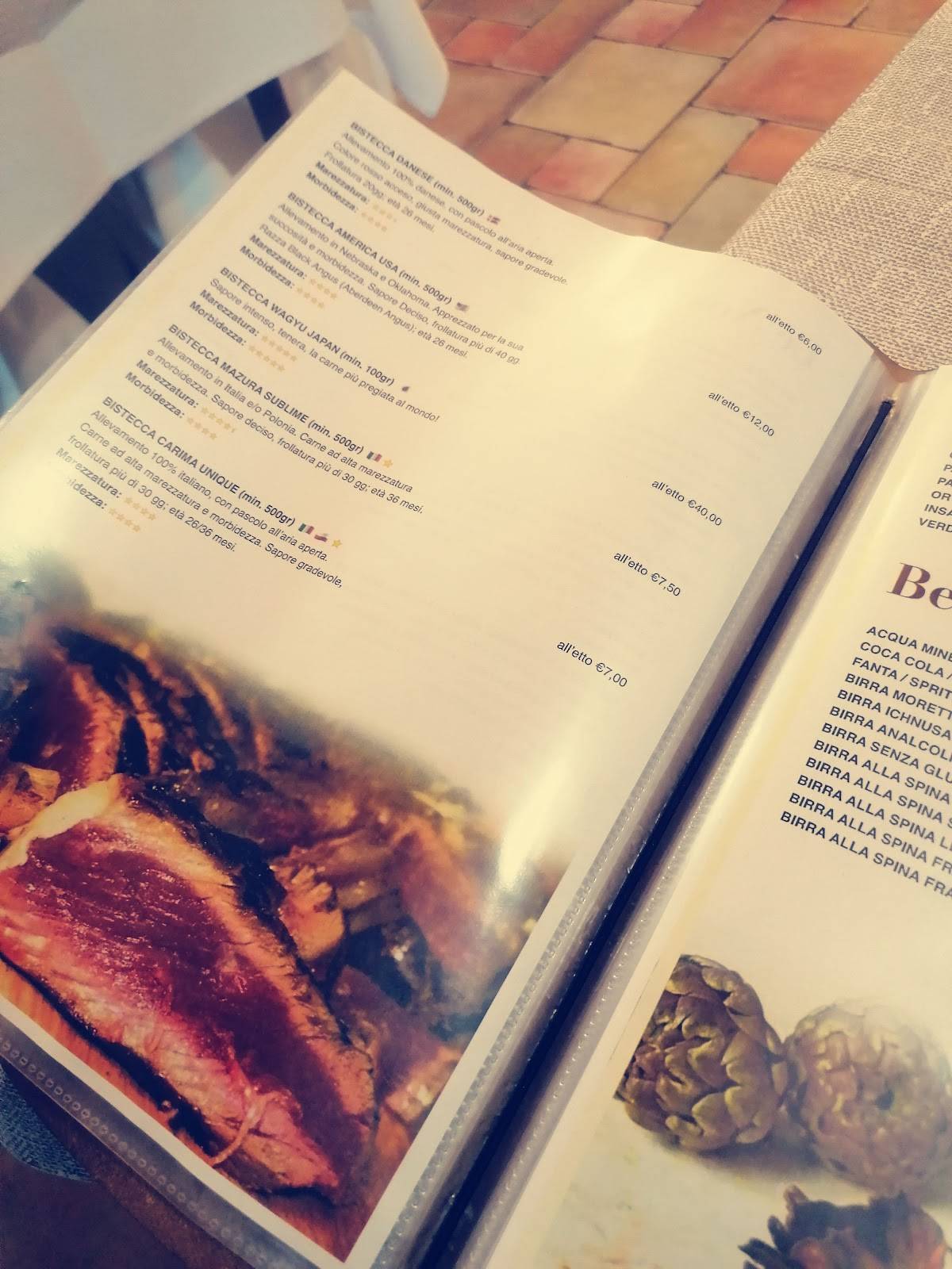 Menu di Ristorante Paradiso Ricevimenti 