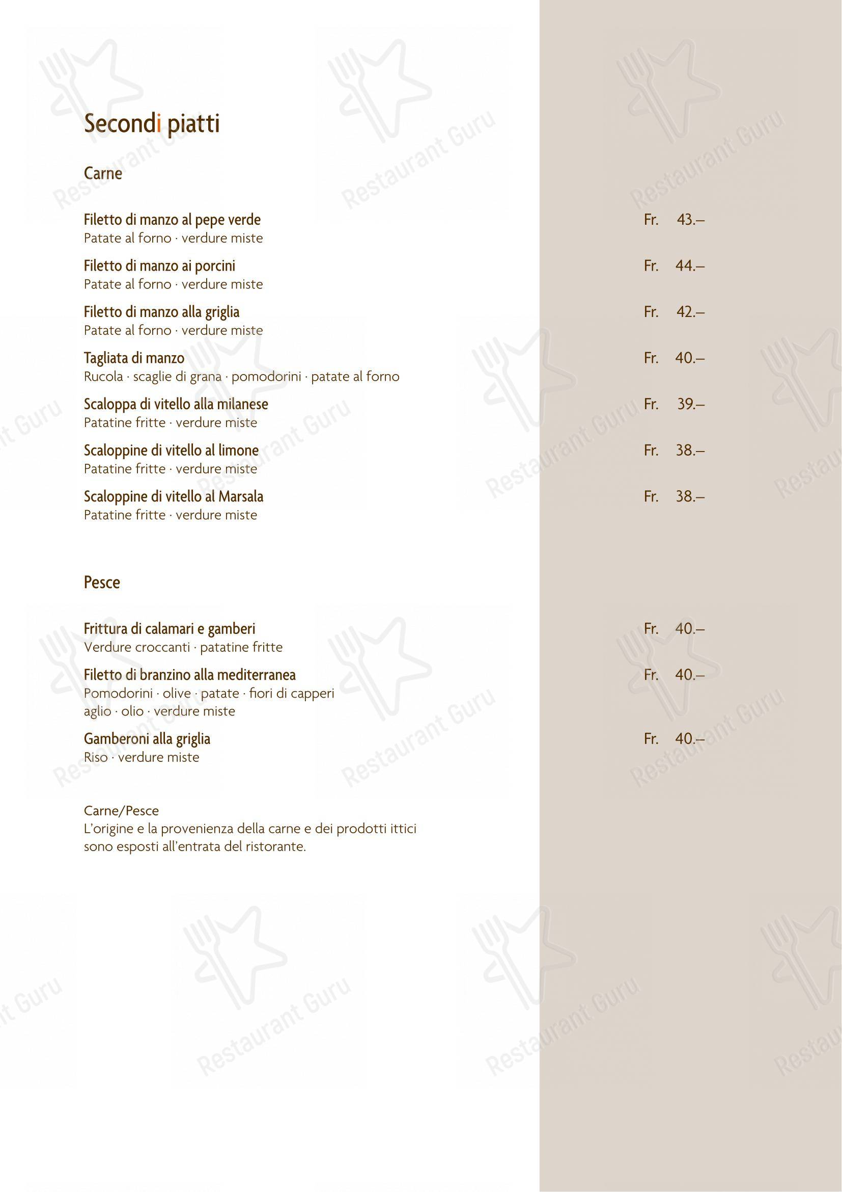 Menu per Prisma in Bellinzona