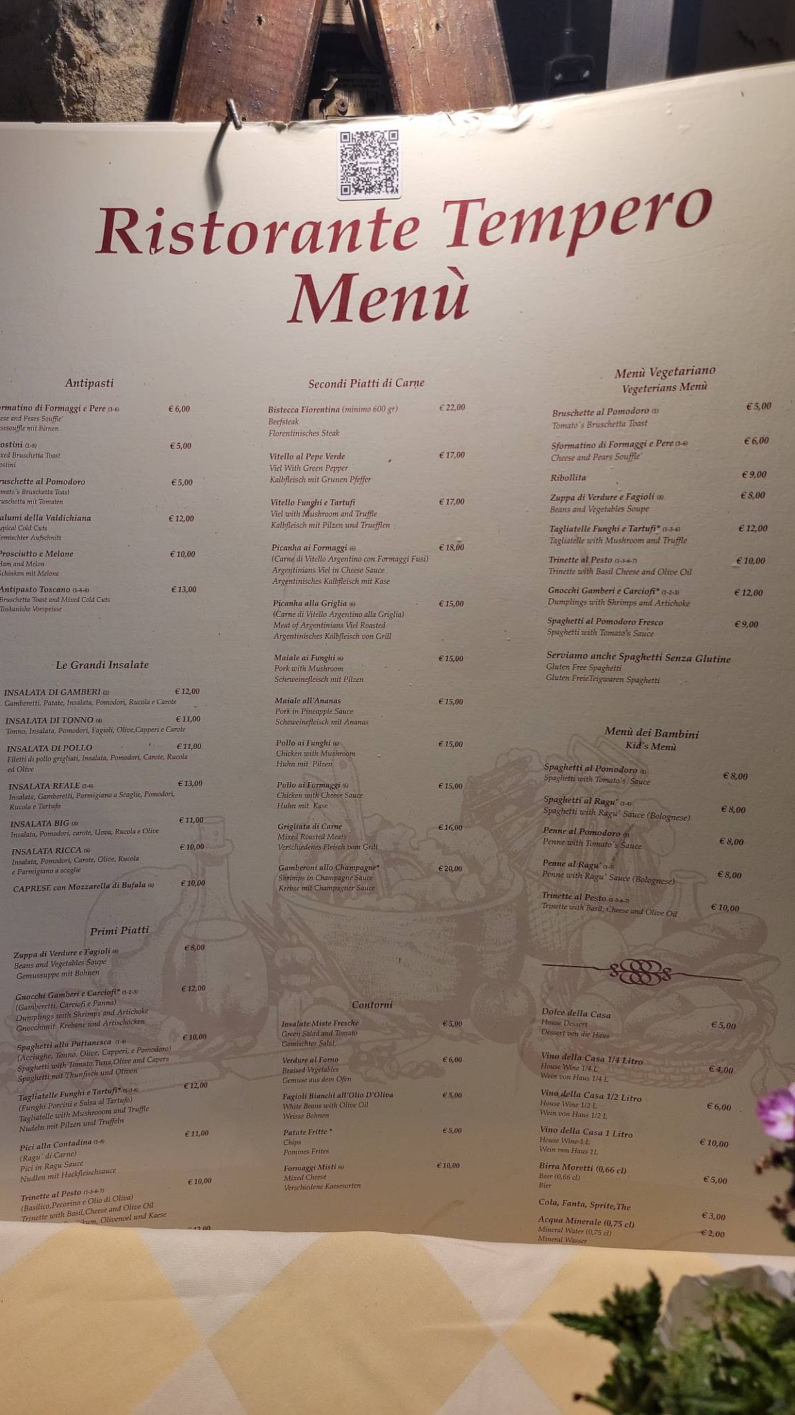 Menu di Tempero Ristorante 