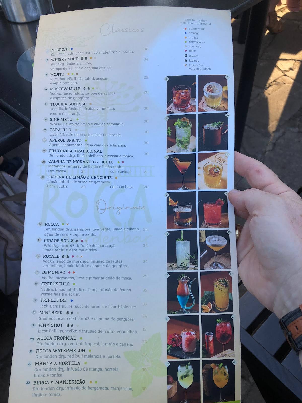 Rocca Garden cardápio