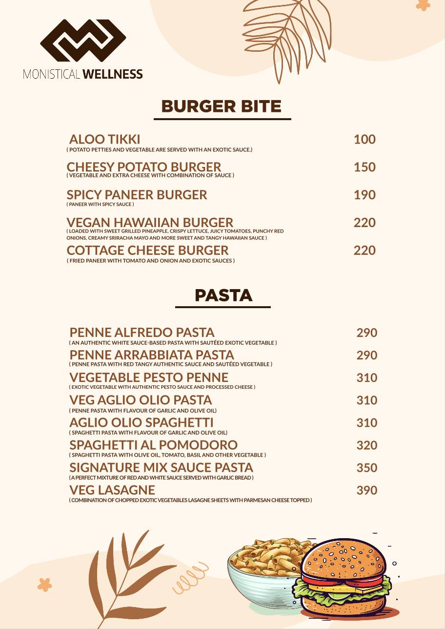 MW Wellness studio & Cafe, Rohtak (Monistical Wellness) menu