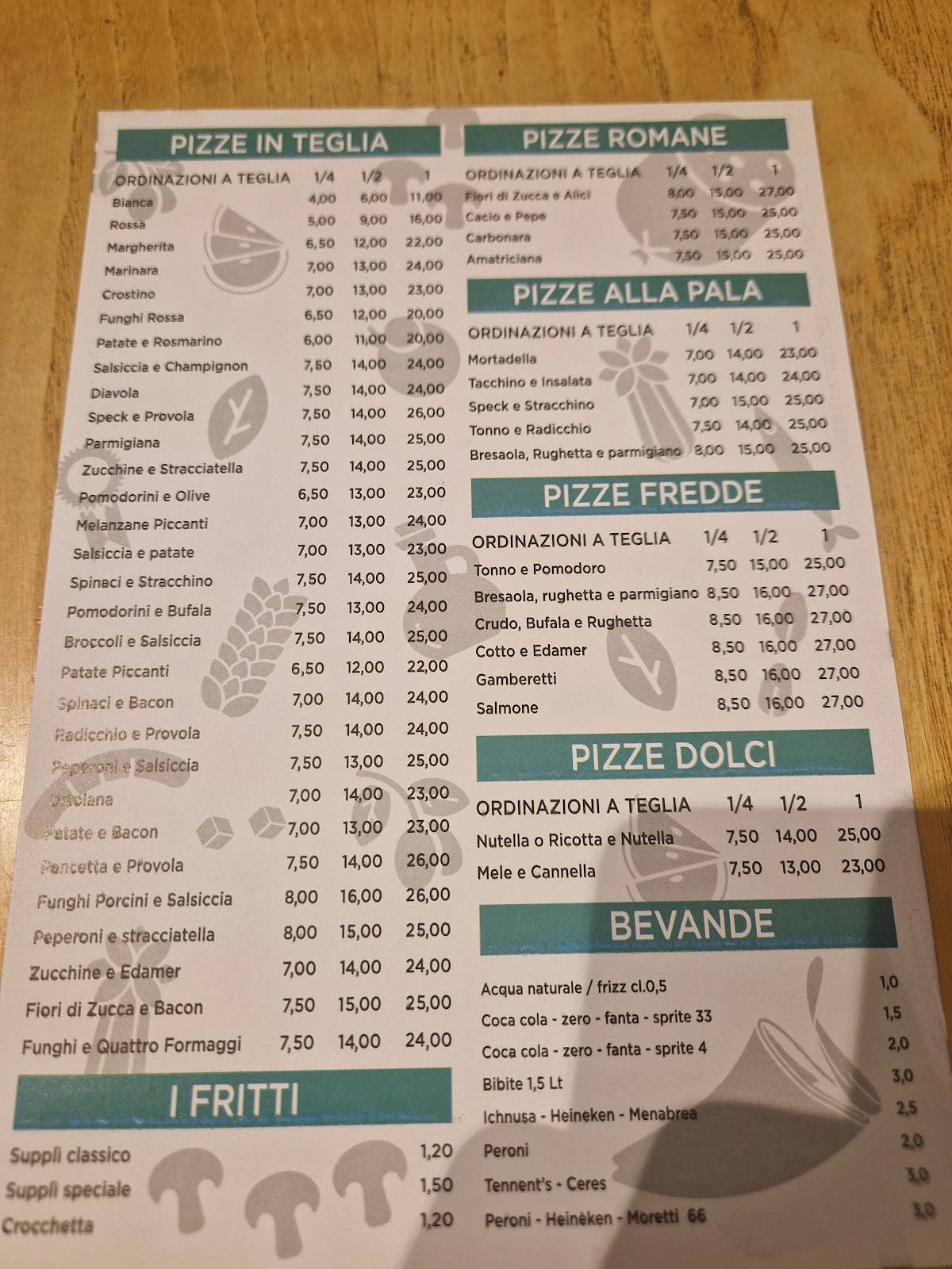 Menu di Alice Pizza 