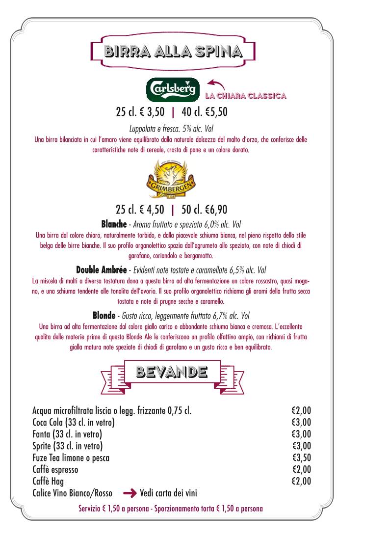 Menu di Rigatoni Conca D'Oro 