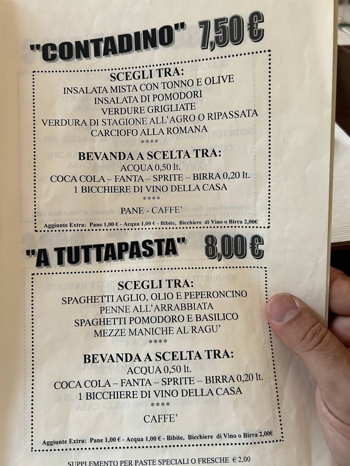 Menu di Ristorante Mercato 8 