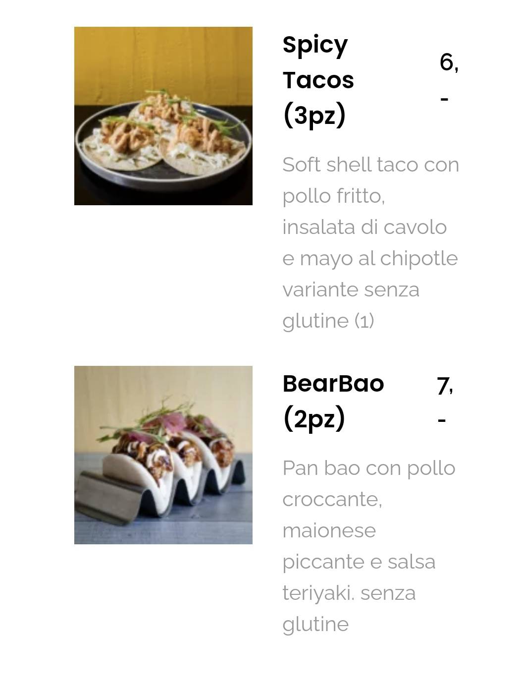 Menu di Héco Trastevere 