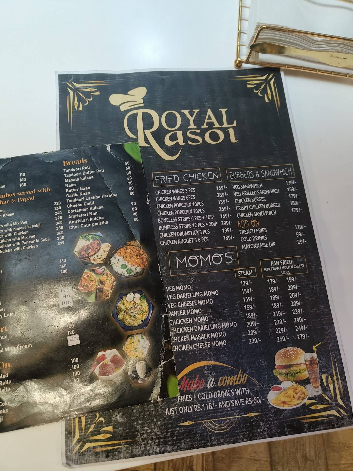 Royal Rasoi menu