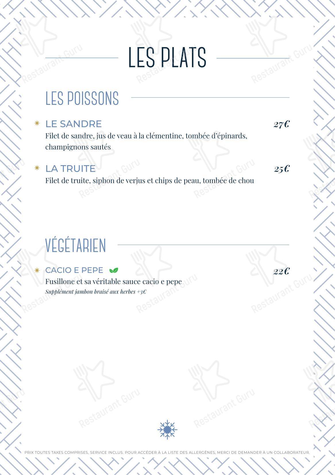 The Ruck Hotel dans Lyon - Menu