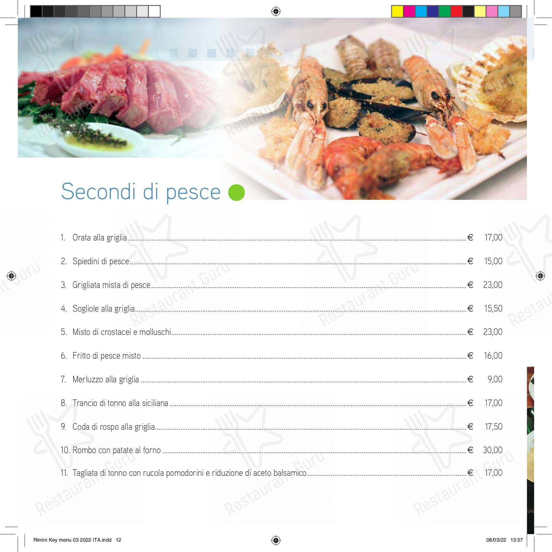 Menu di Ristorante Pizzeria Rimini Key - Menu