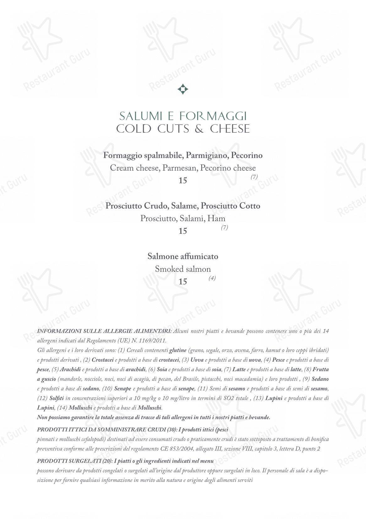 Menu per The Place Firenze in Firenze
