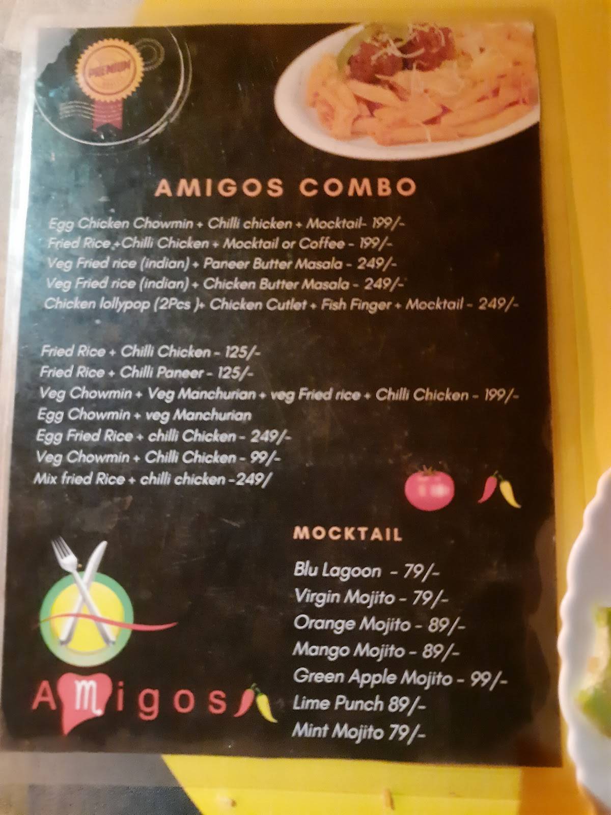 AMIGOS menu