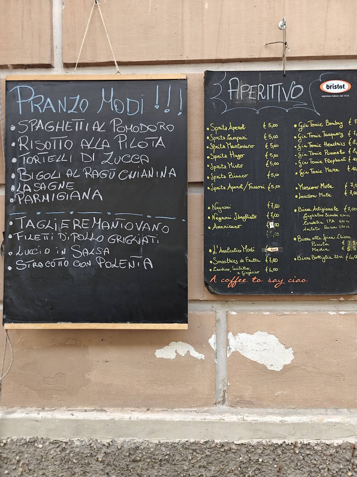 Menu di Caffè Modì 