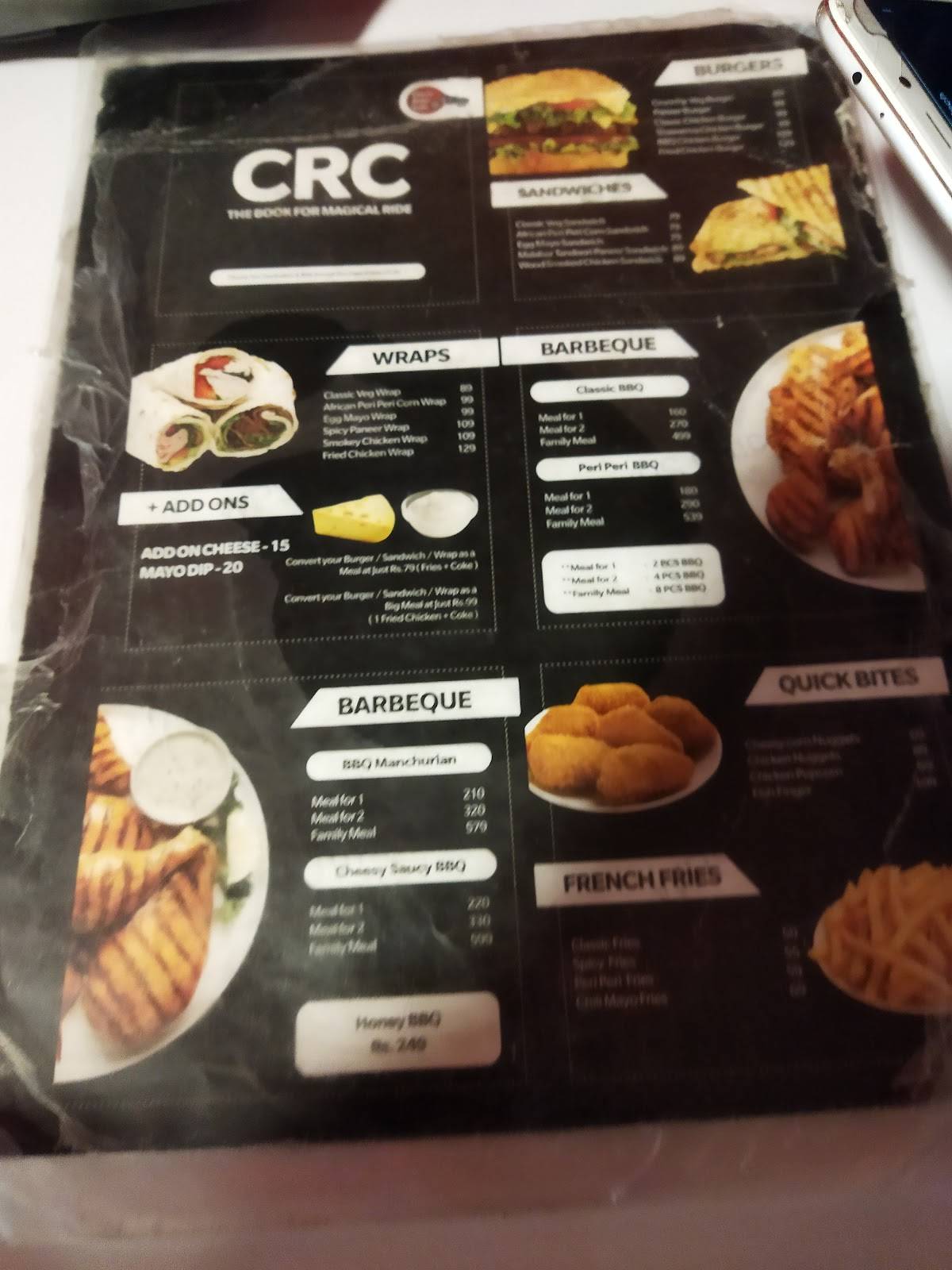 Classic Rider Café Rasipuram menu