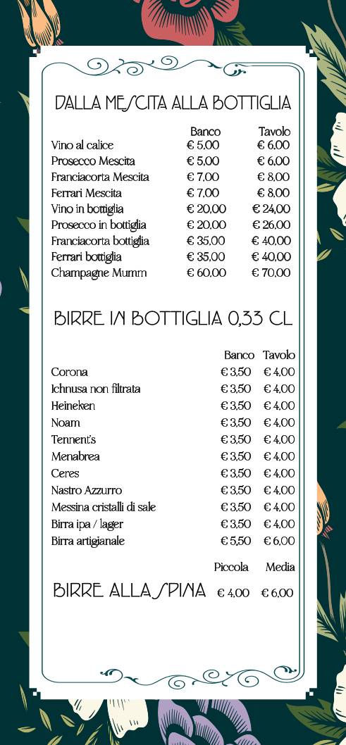 Menu di Colette 