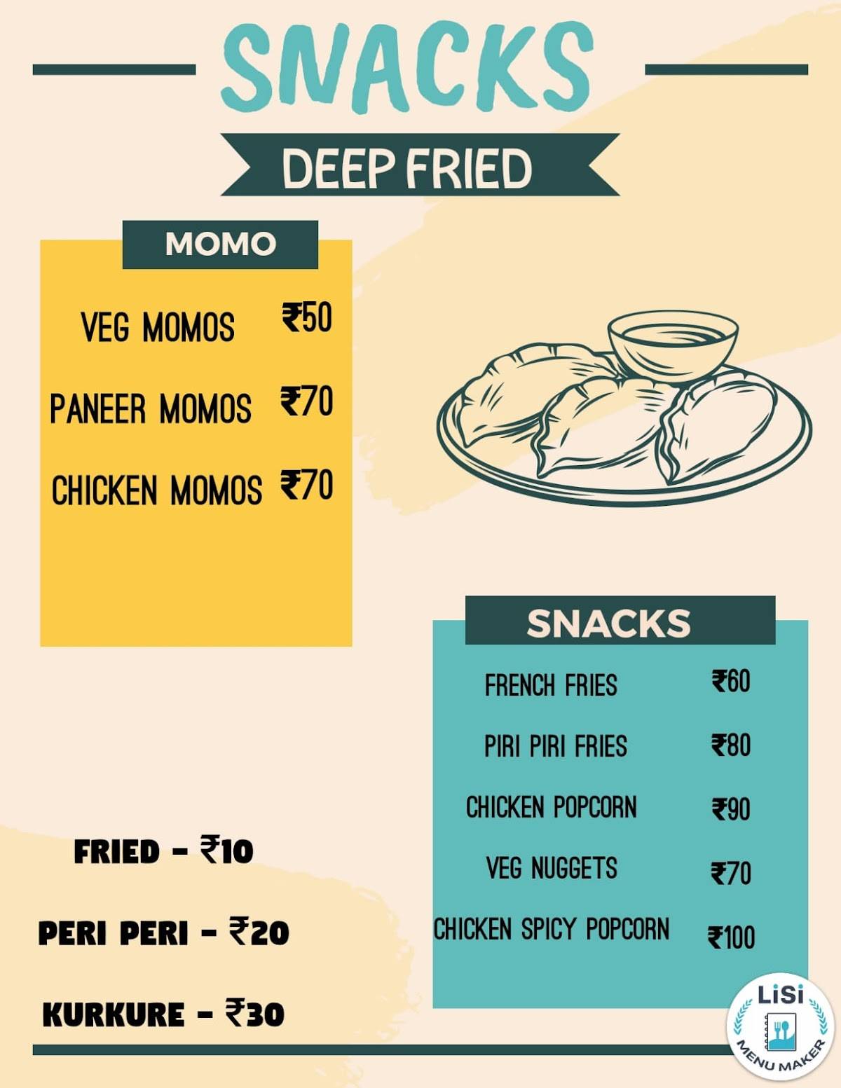 Deep Fried menu