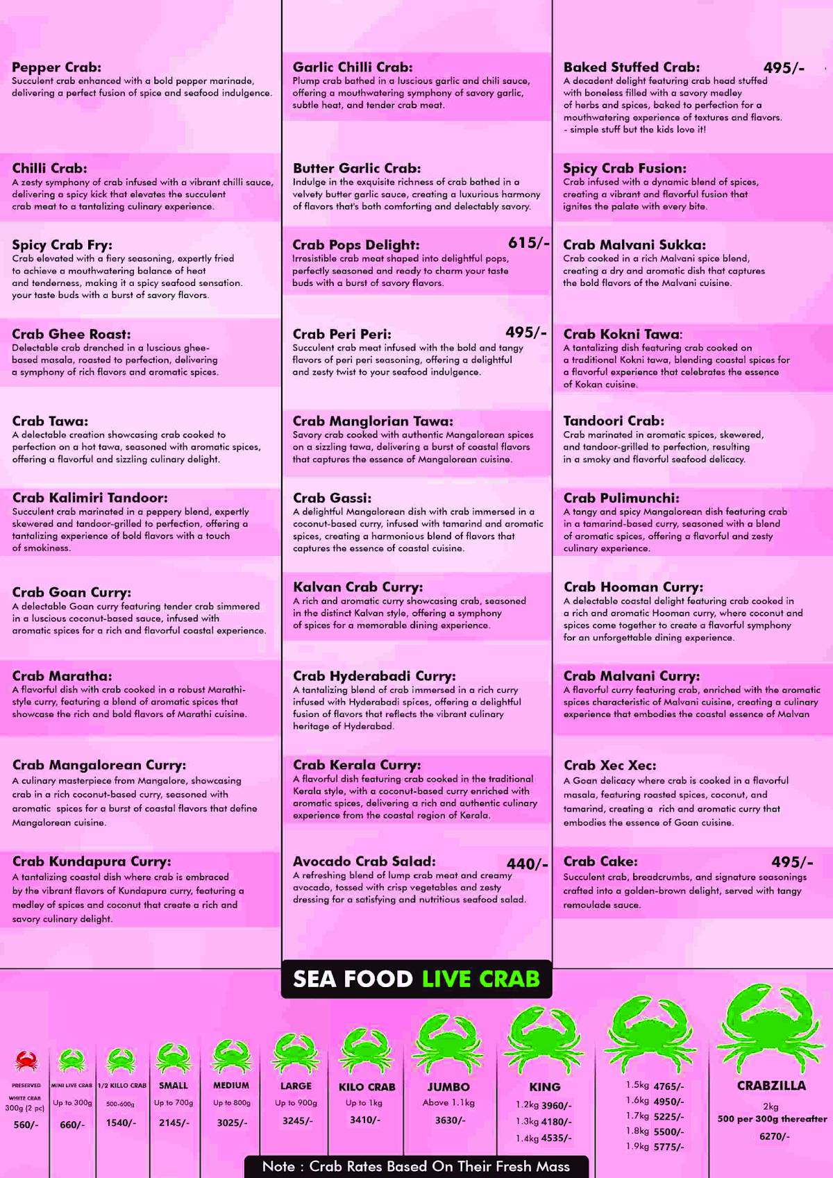 GREEN FIELD FAMILY RESTO BAR menu