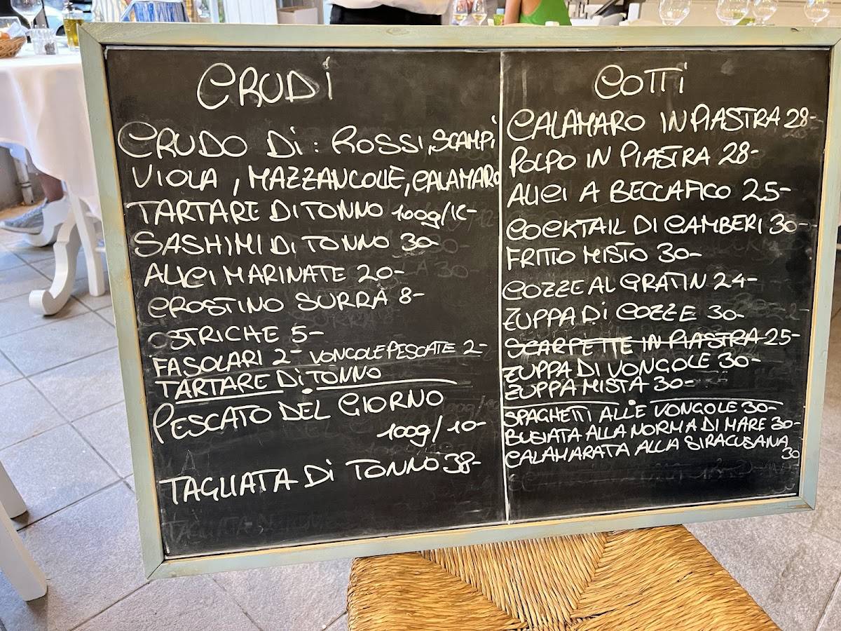 Menu di I Calafatari 