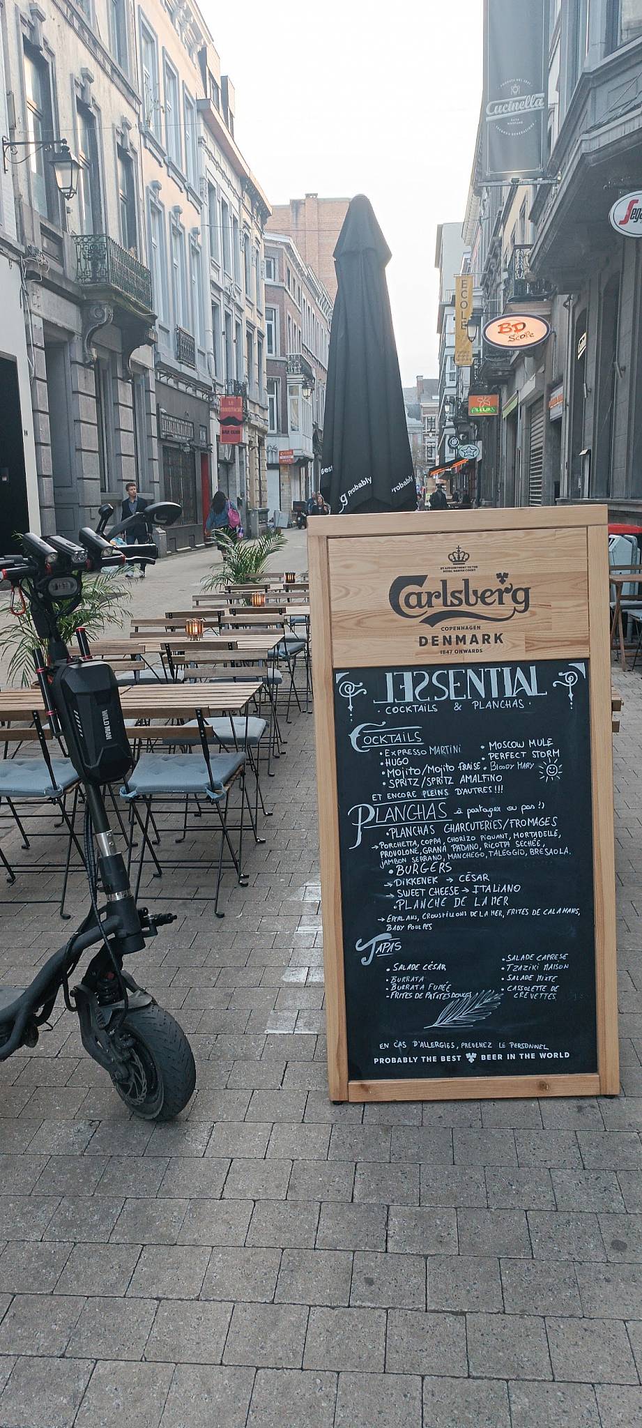 Menu de Lessential Liège