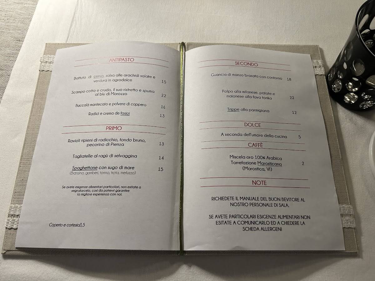 Menu di Locanda Solagna 
